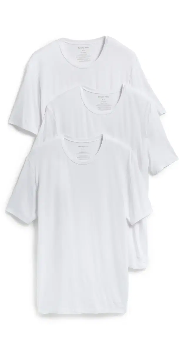 Crew Neck tay-Tucked Undershirt 3-Pack White