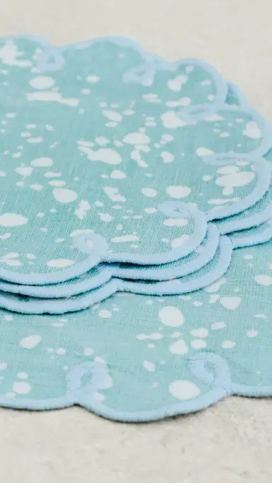 Weezie Cocktail Napkins Light Blue One Size | Thumbnail 3