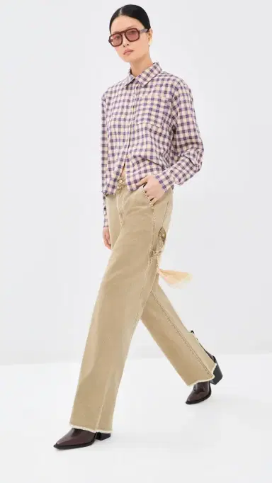 DARKPARK Sienna Loose Back Split Denim Jeans Camel | Thumbnail 2