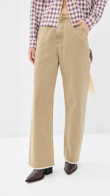 DARKPARK Sienna Loose Back Split Denim Jeans Camel | Thumbnail 3