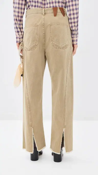 DARKPARK Sienna Loose Back Split Denim Jeans Camel | Thumbnail 4