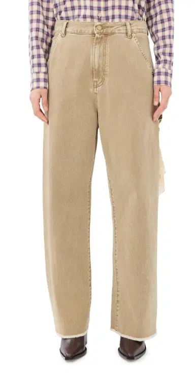 DARKPARK Sienna Loose Back Split Denim Jeans Camel | Thumbnail 1