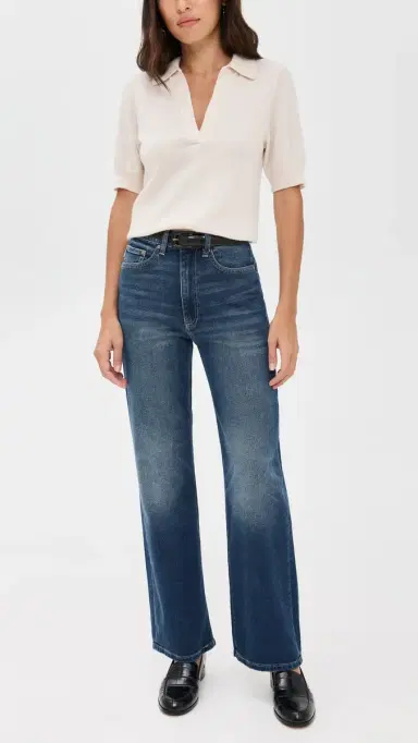 DL1961 Karmine Refined Wide Leg High Rise Jeans Clearwater (Highluxe) | Thumbnail 5 DL1961 Karmine Refined Wide Leg High Rise Jeans Clearwater (Highluxe) | Thumbnail 5