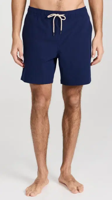 Fair Harbor The Bayberry Swim Trunks 7 Navy Seersucker L | Thumbnail 2 Fair Harbor The Bayberry Swim Trunks 7 Navy Seersucker L | Thumbnail 2