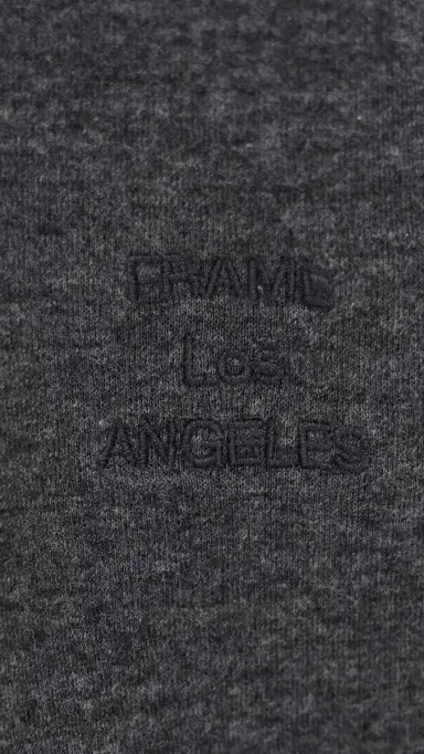 Frame Duo Fold Long Sleeve Crew Tee Grey Melange | Thumbnail 6 Frame Duo Fold Long Sleeve Crew Tee Grey Melange | Thumbnail 6