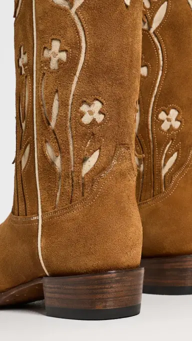 THE GREAT. Stetson x  Cowboy Boots Tan Floral | Thumbnail 4