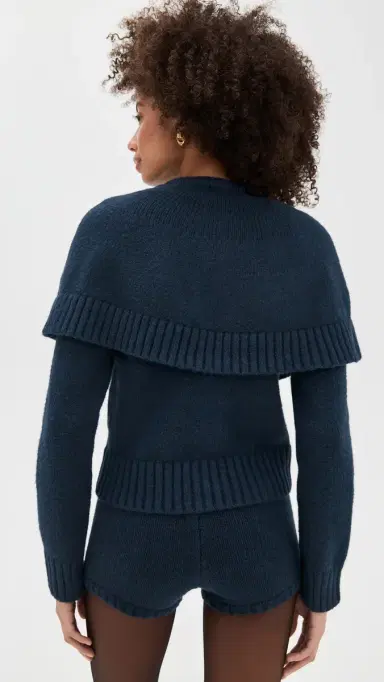 Line & Dot Reese Cape Cardigan Navy | Thumbnail 3