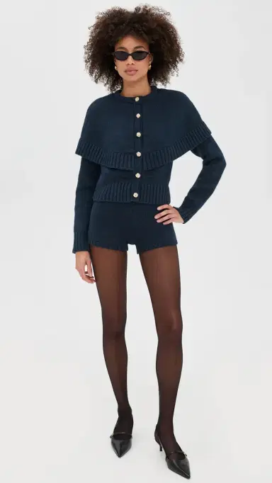 Line & Dot Reese Cape Cardigan Navy | Thumbnail 5