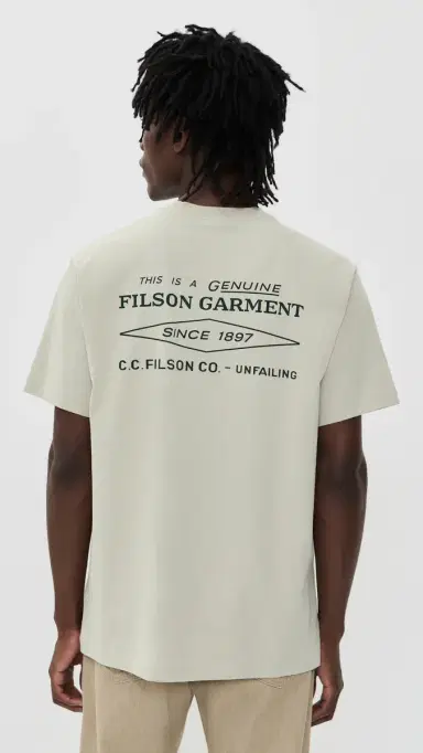 Filson Short Sleeve Diamond Graphic T-Shirt Grey Sky | Thumbnail 3