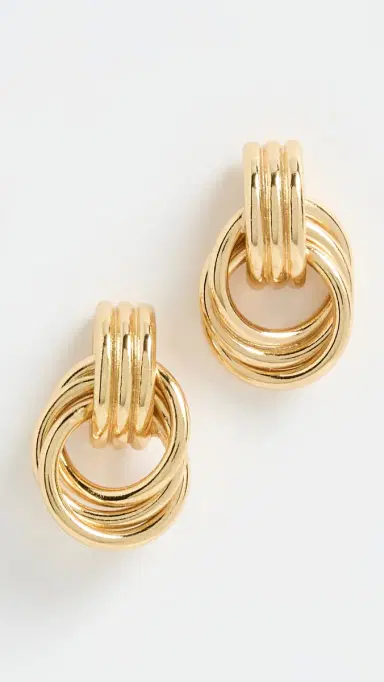 Anni Lu Triplet Earrings Gold One Size | Thumbnail 2