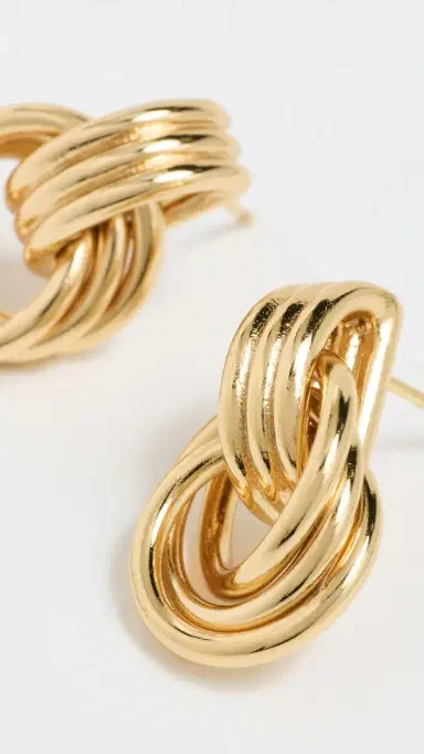 Anni Lu Triplet Earrings Gold One Size | Thumbnail 4