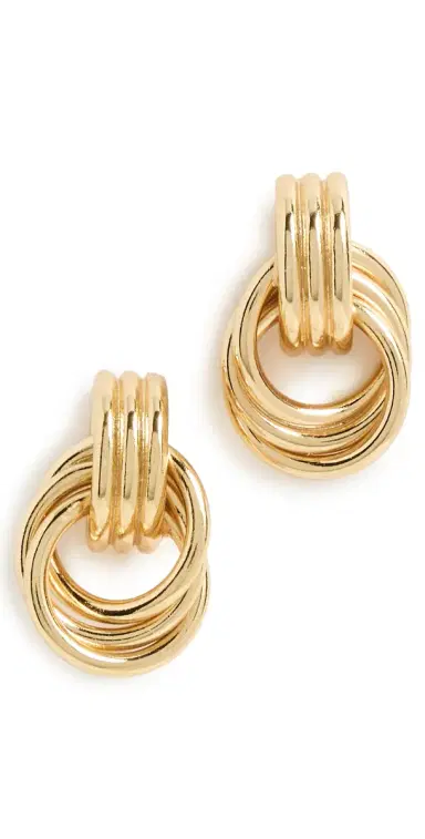 Anni Lu Triplet Earrings Gold One Size | Thumbnail 1
