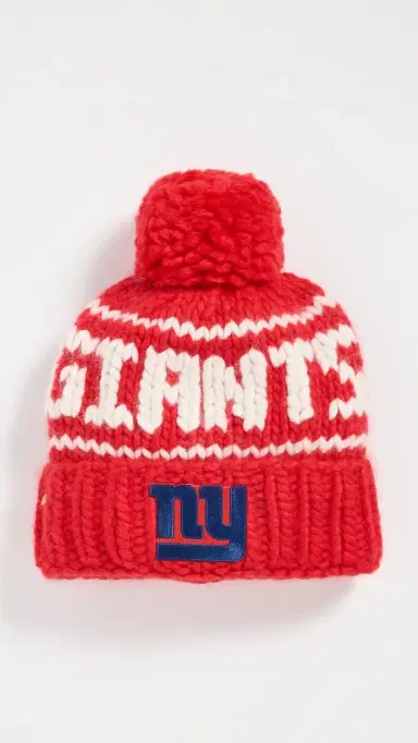 Lele Sadoughi Giants Beanie Red One Size | Thumbnail 3