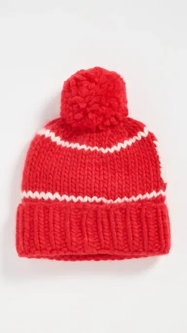 Lele Sadoughi Giants Beanie Red One Size | Thumbnail 4