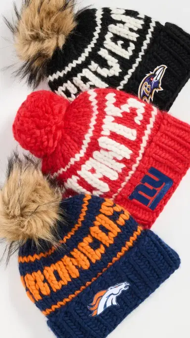 Lele Sadoughi Giants Beanie Red One Size | Thumbnail 6