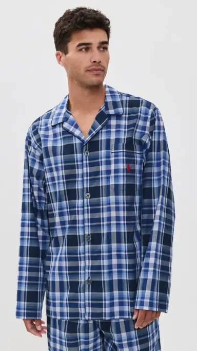 Polo Ralph Lauren Underwear Plaid Long Sleeve Pajama Shirt Monroe Plaid L | Thumbnail 2