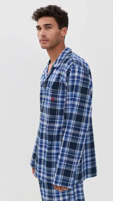 Polo Ralph Lauren Underwear Plaid Long Sleeve Pajama Shirt Monroe Plaid L | Thumbnail 4
