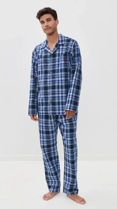 Polo Ralph Lauren Underwear Plaid Long Sleeve Pajama Shirt Monroe Plaid L | Thumbnail 5