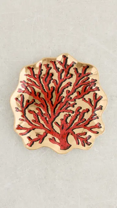 Jonathan Adler Coral Trinket Tray Red One Size | Thumbnail 2