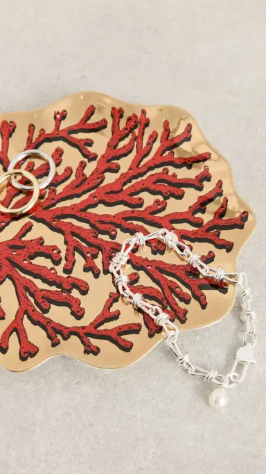 Jonathan Adler Coral Trinket Tray Red One Size | Thumbnail 3