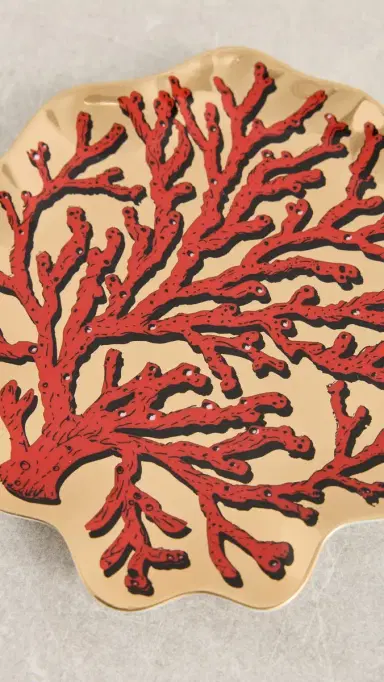 Jonathan Adler Coral Trinket Tray Red One Size | Thumbnail 4