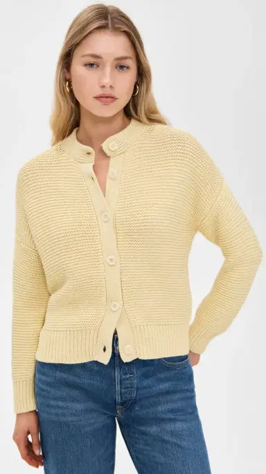 Alex Mill Nico Chunky Cardigan Butter | Thumbnail 2 Alex Mill Nico Chunky Cardigan Butter | Thumbnail 2