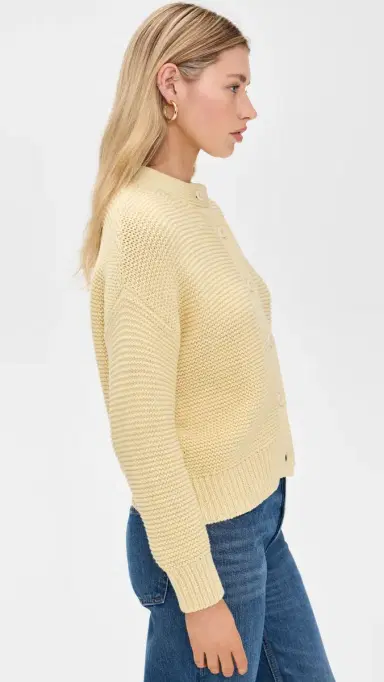 Alex Mill Nico Chunky Cardigan Butter | Thumbnail 4 Alex Mill Nico Chunky Cardigan Butter | Thumbnail 4