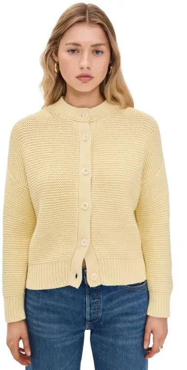 Alex Mill Nico Chunky Cardigan Butter | Thumbnail 1 Alex Mill Nico Chunky Cardigan Butter | Thumbnail 1