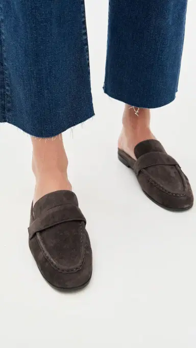 Black Suede Studio Gabby Loafers Hot Fudge Suede 35 | Thumbnail 3