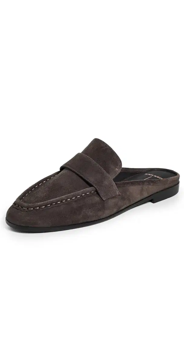 Black Suede Studio Gabby Loafers Hot Fudge Suede
