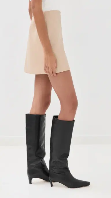 LE BOP Bianca Faux Leather Miniskirt Sand | Thumbnail 4 LE BOP Bianca Faux Leather Miniskirt Sand | Thumbnail 4