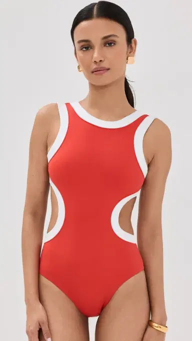 Staud Dolce One Piece Red/White M | Thumbnail 2