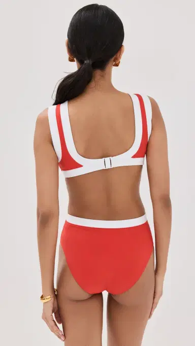 Staud Dolce One Piece Red/White M | Thumbnail 3