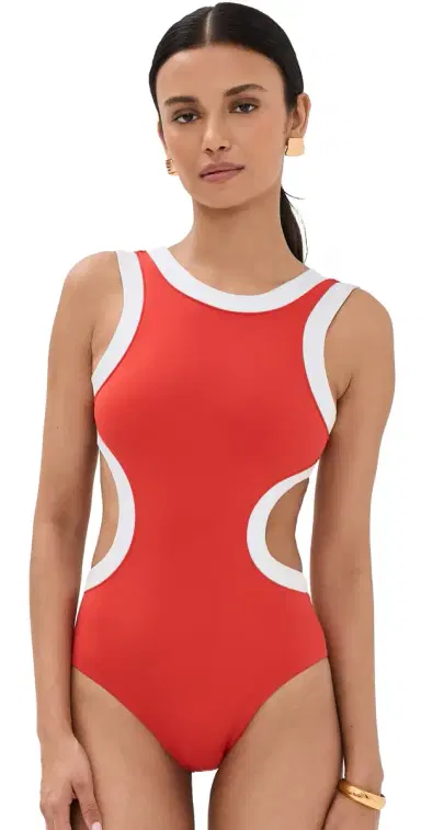 Staud Dolce One Piece Red/White M | Thumbnail 1