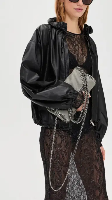 Stella McCartney Falabella Faux Suede Mini Tote Bag Light Grey One Size | Thumbnail 4