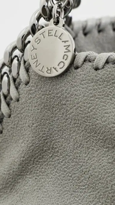 Stella McCartney Falabella Faux Suede Mini Tote Bag Light Grey One Size | Thumbnail 6
