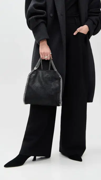 Stella McCartney Falabella Mini Tote Bag Black One Size | Thumbnail 3 Stella McCartney Falabella Mini Tote Bag Black One Size | Thumbnail 3