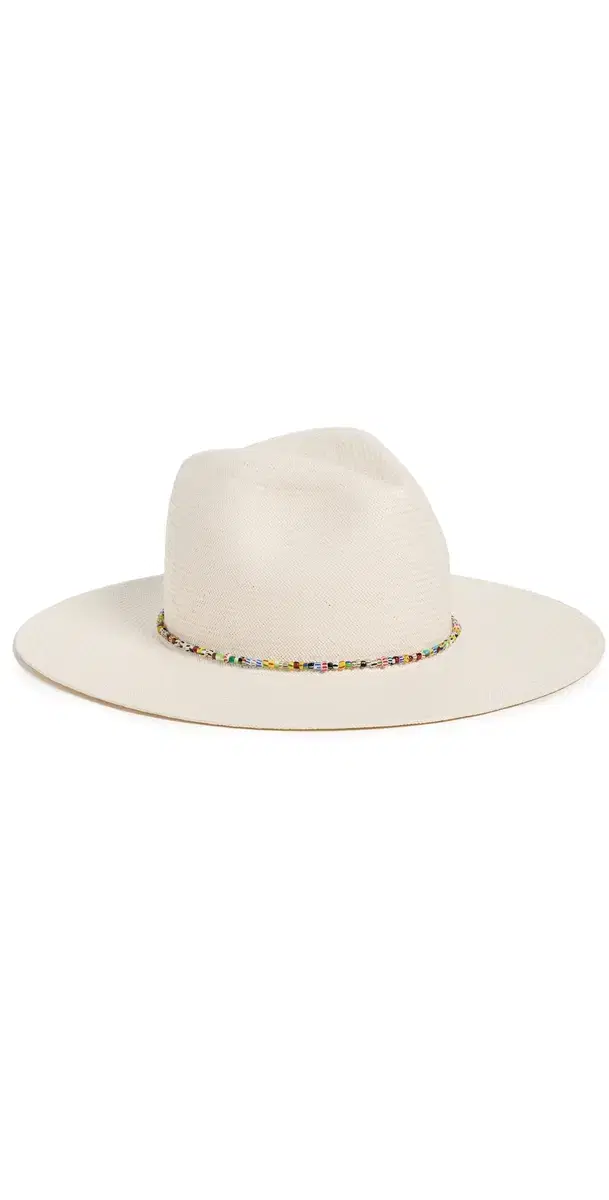 Hat Attack Charlotte Traveler Raffia Hat White/Multi One Size