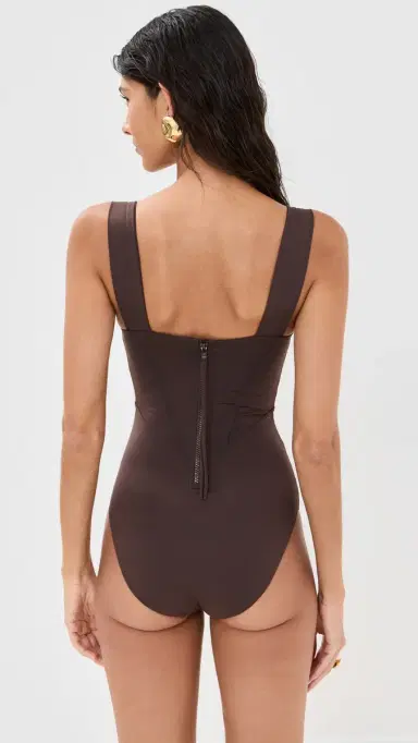 Staud Adelaide One Piece Dark Chocolate S | Thumbnail 3
