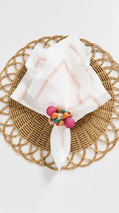 Kim Seybert Java Napkin Rings Set of 4 Multi One Size | Thumbnail 3