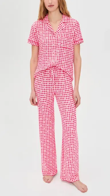 Z Supply Gingham Pajama Top Kiss e Red | Thumbnail 5