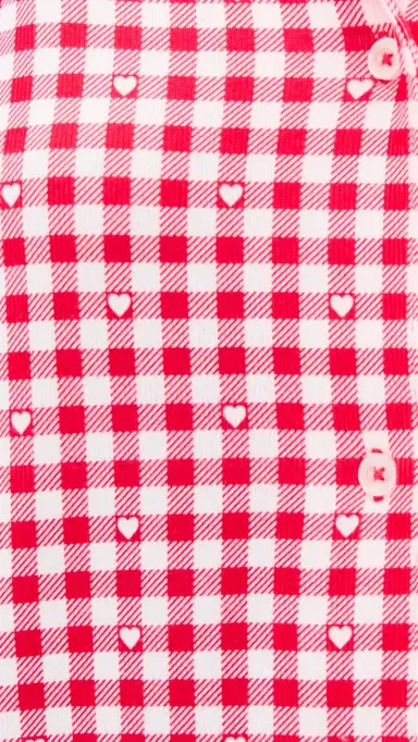 Z Supply Gingham Pajama Top Kiss e Red | Thumbnail 6