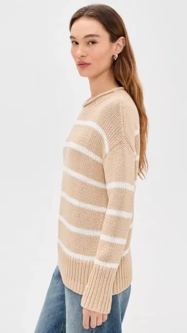 La Ligne Marina Sweater Camel/Cream L | Thumbnail 4 La Ligne Marina Sweater Camel/Cream L | Thumbnail 4