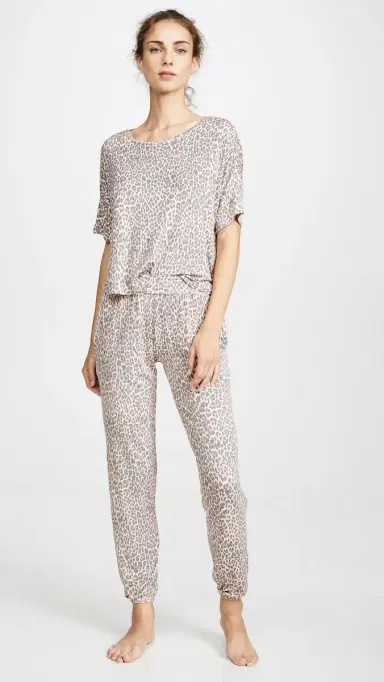 HONEYDEW Sun Lover Lounge Pajama Set eopard | Thumbnail 2