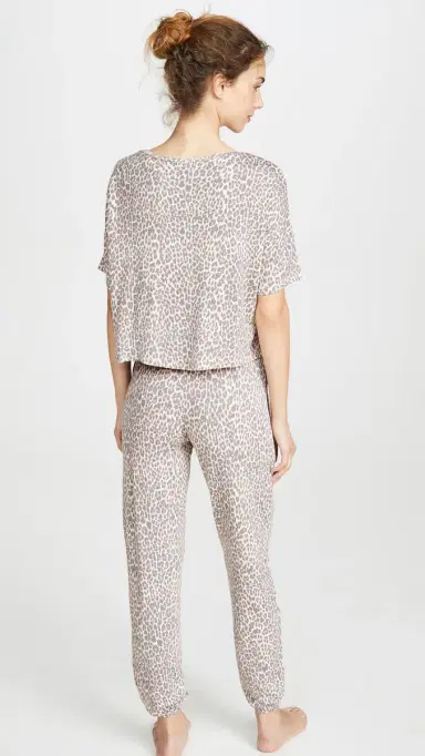 HONEYDEW Sun Lover Lounge Pajama Set eopard | Thumbnail 3