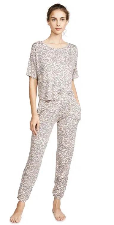 HONEYDEW Sun Lover Lounge Pajama Set eopard | Thumbnail 1