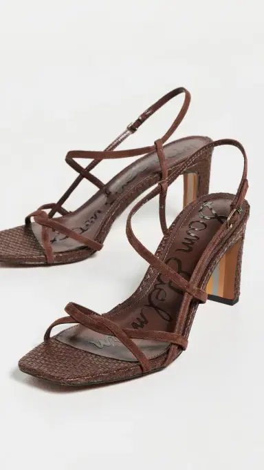 Sam Edelman Elissa Heeled Sandals Ande Brown Suede 8 | Thumbnail 5