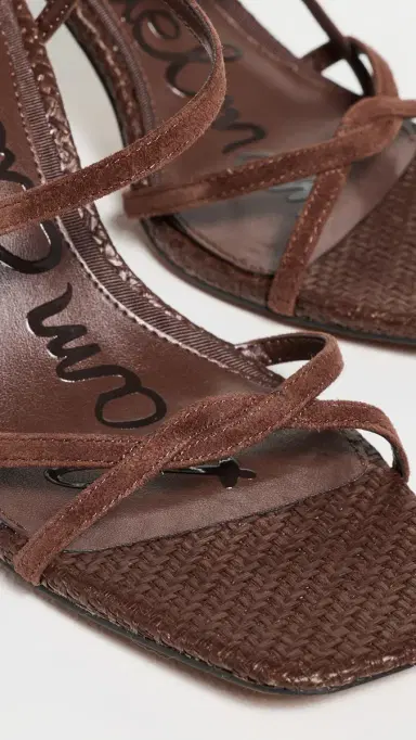 Sam Edelman Elissa Heeled Sandals Ande Brown Suede 8 | Thumbnail 6