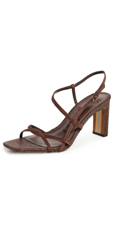 Sam Edelman Elissa Heeled Sandals Ande Brown Suede 8 | Thumbnail 1