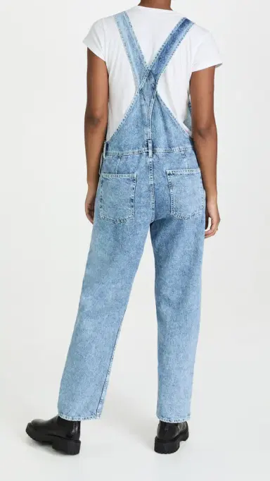 Free People Ziggy Denim Overalls Powder Blue L | Thumbnail 3